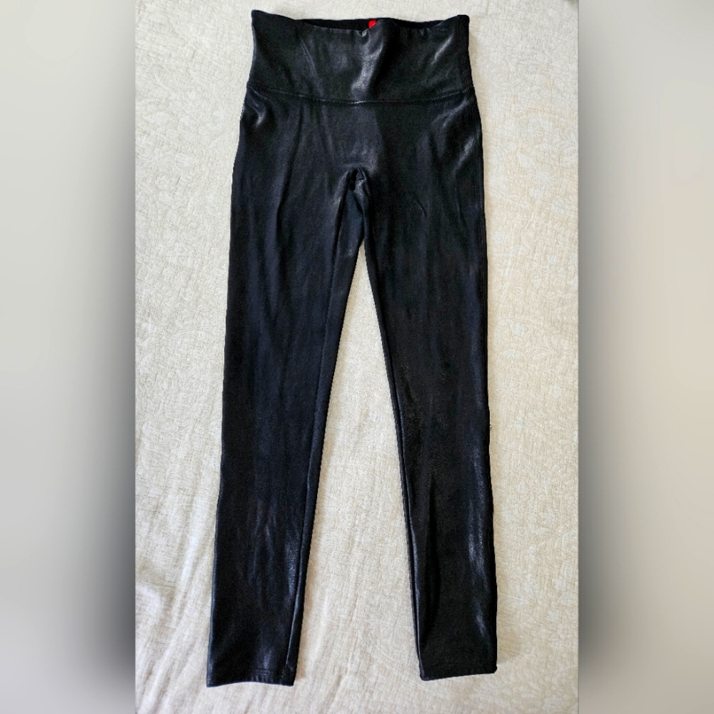 Spanx faux leather leggings Medium P